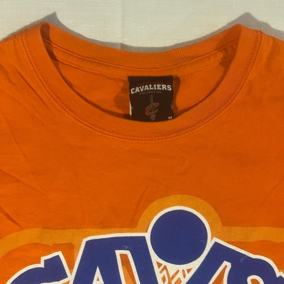 Cleveland Cavaliers Shirt Mens MEDIUM Orange Short Sleeve NBA Cavs #33 O’Neil - Picture 3 of 11